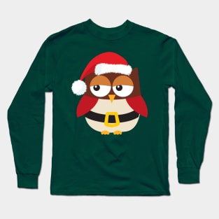 Santa Claus Owl Long Sleeve T-Shirt